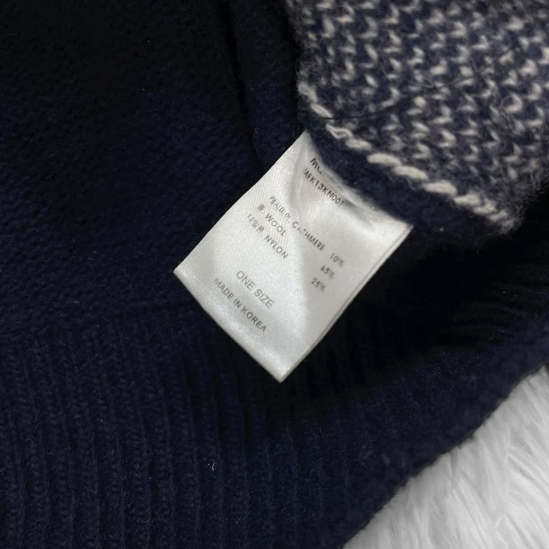 마르디메크르디 플라워 라운드 니트 네이비 상품이미지5