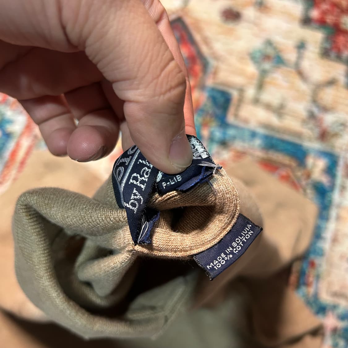 [L] 폴로 랄프로렌 베이지 포니 로고 카라 반팔 상품이미지4