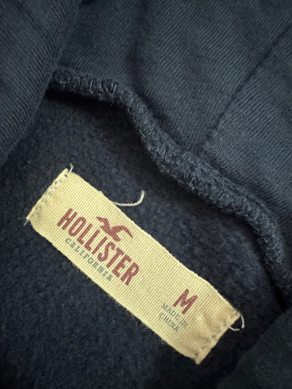 희귀!! 여성 홀리스터 스펠아웃 기모 크롭 후드티 M 네이비 상품이미지3