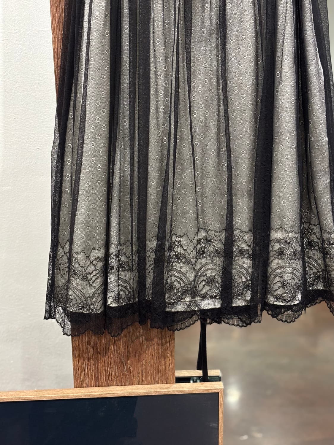 블랙 레이스 레이어드 슬리브리스 파티 원피스 갸루 상품이미지9