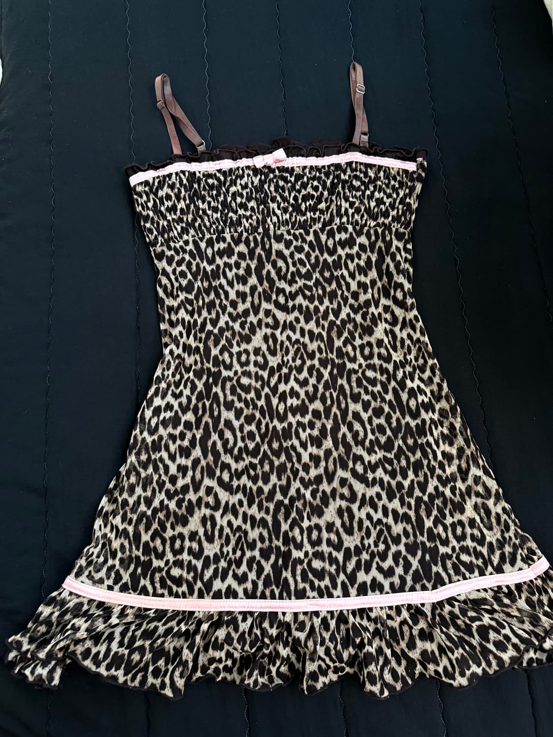 일본 빈티지 레오파드 원피스 상품이미지2