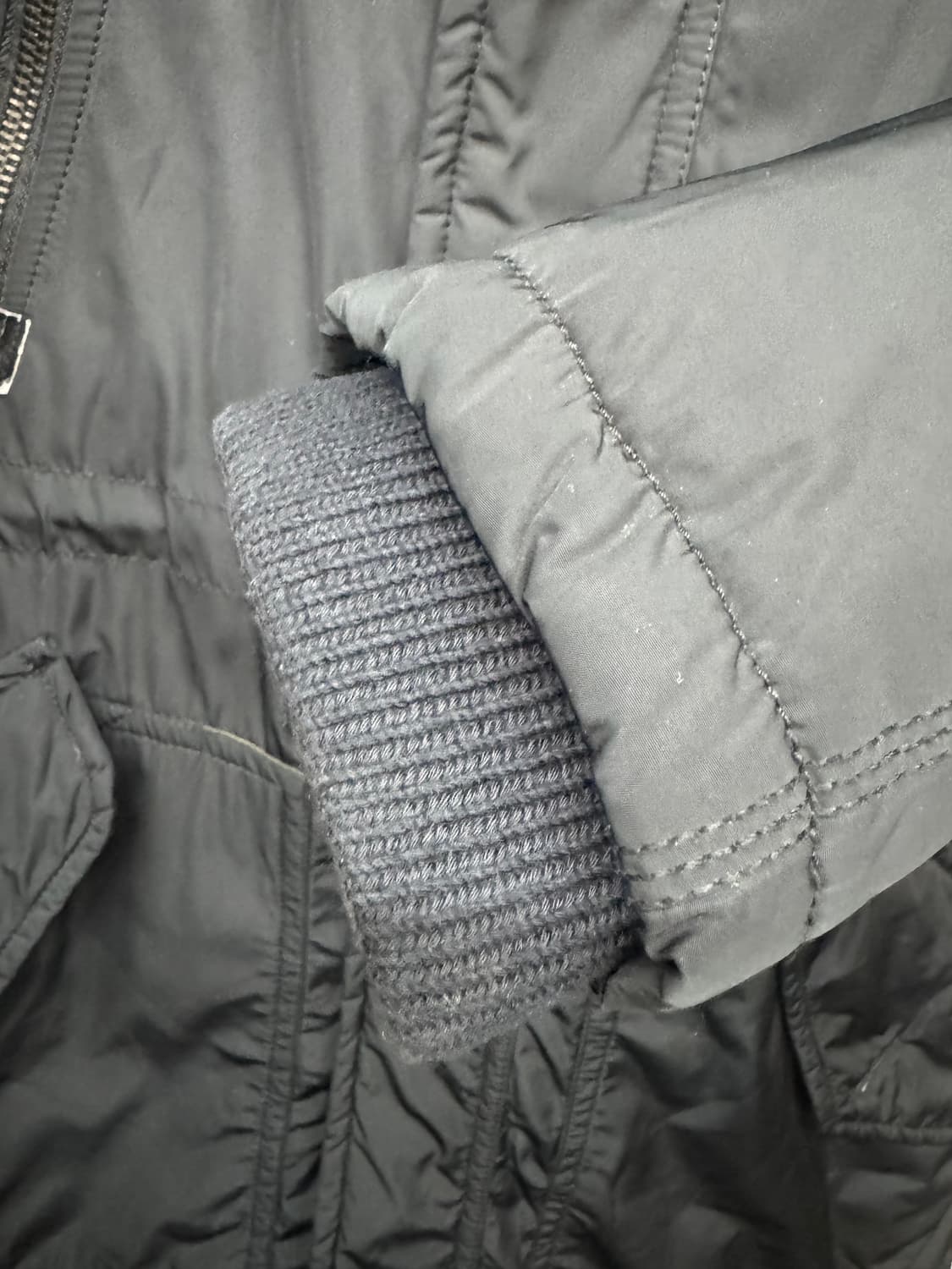 디젤 하이넥 후드털 야상패딩 100(L) 상품이미지5