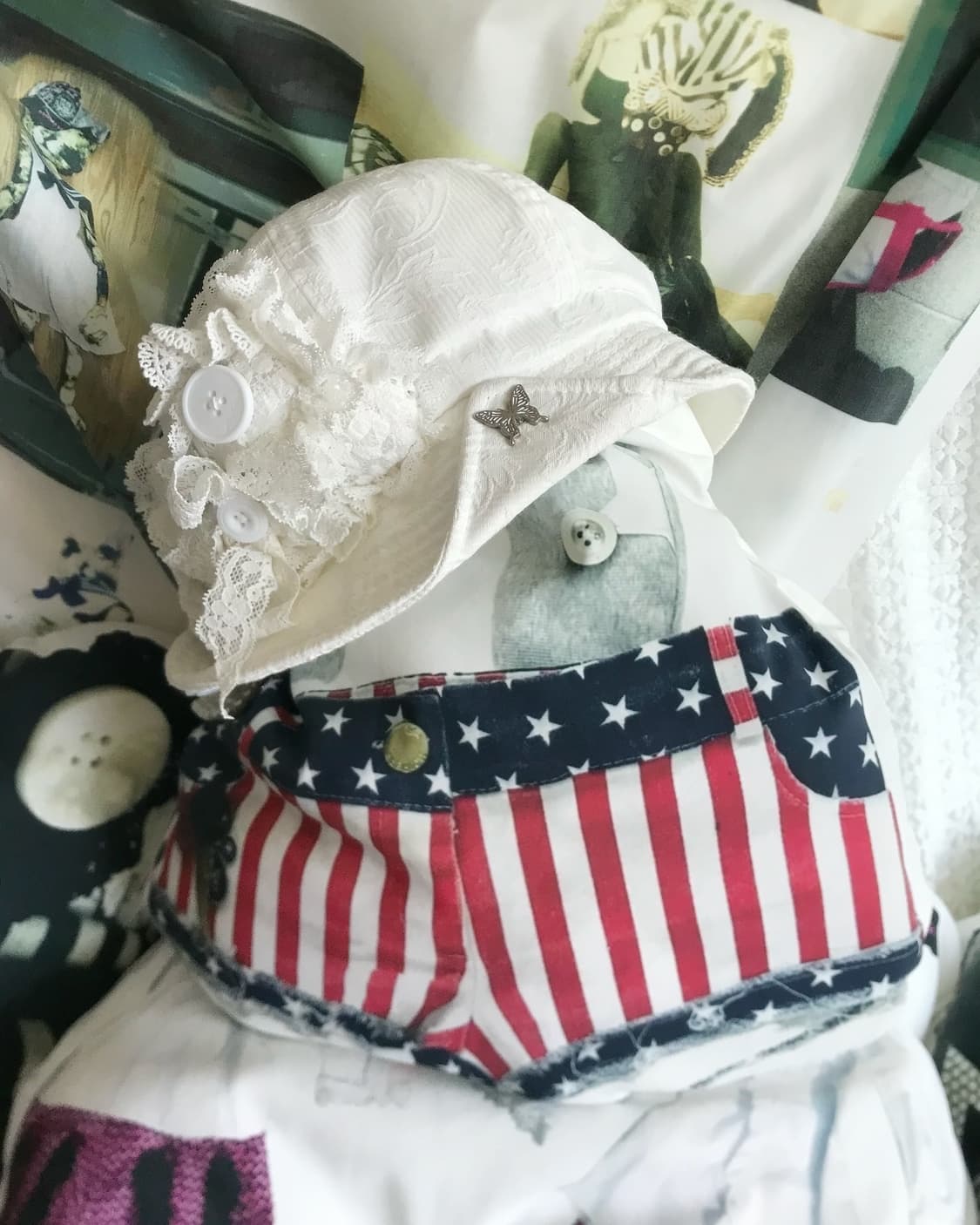 Antique pearl Cat-Ear bucket hat 상품이미지3