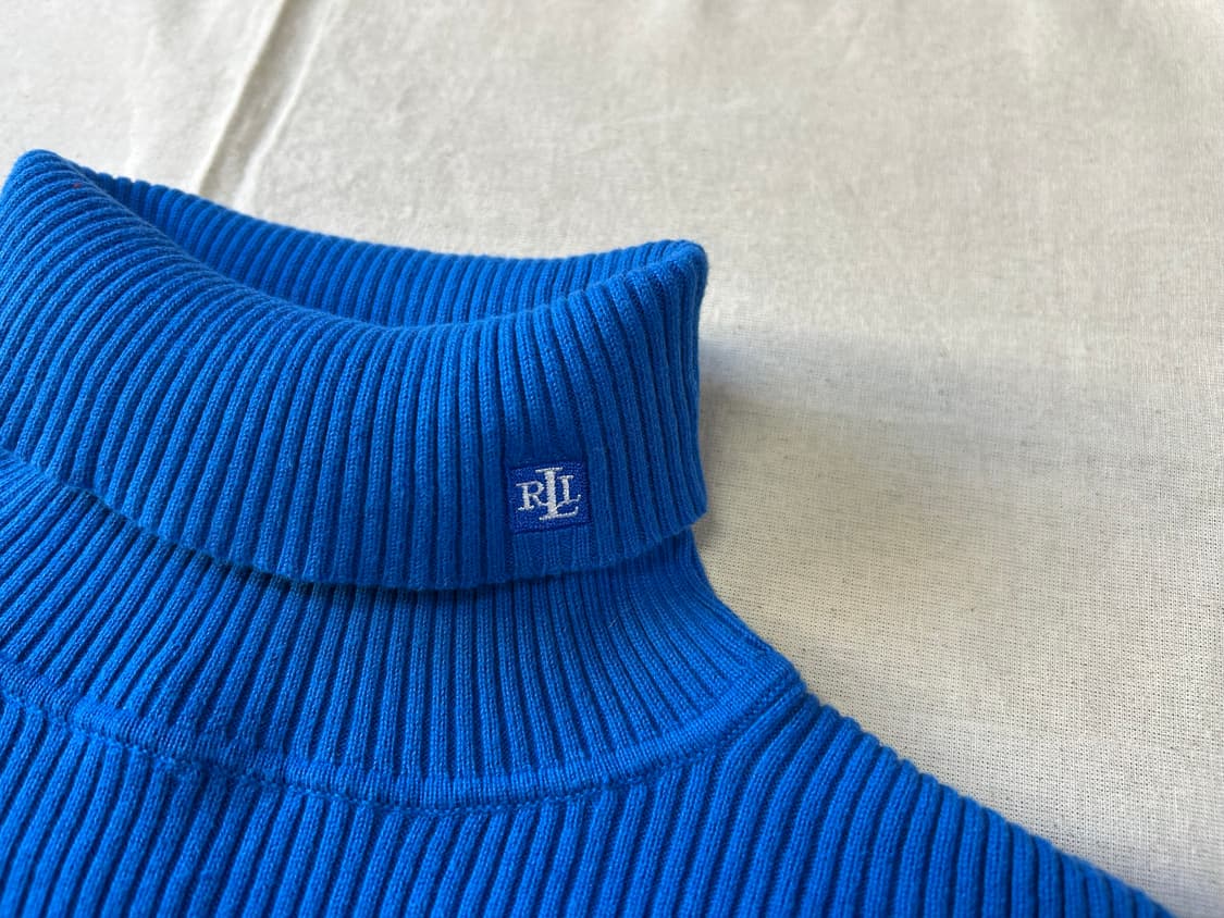 블루 터틀넥 폴라티 상품이미지3