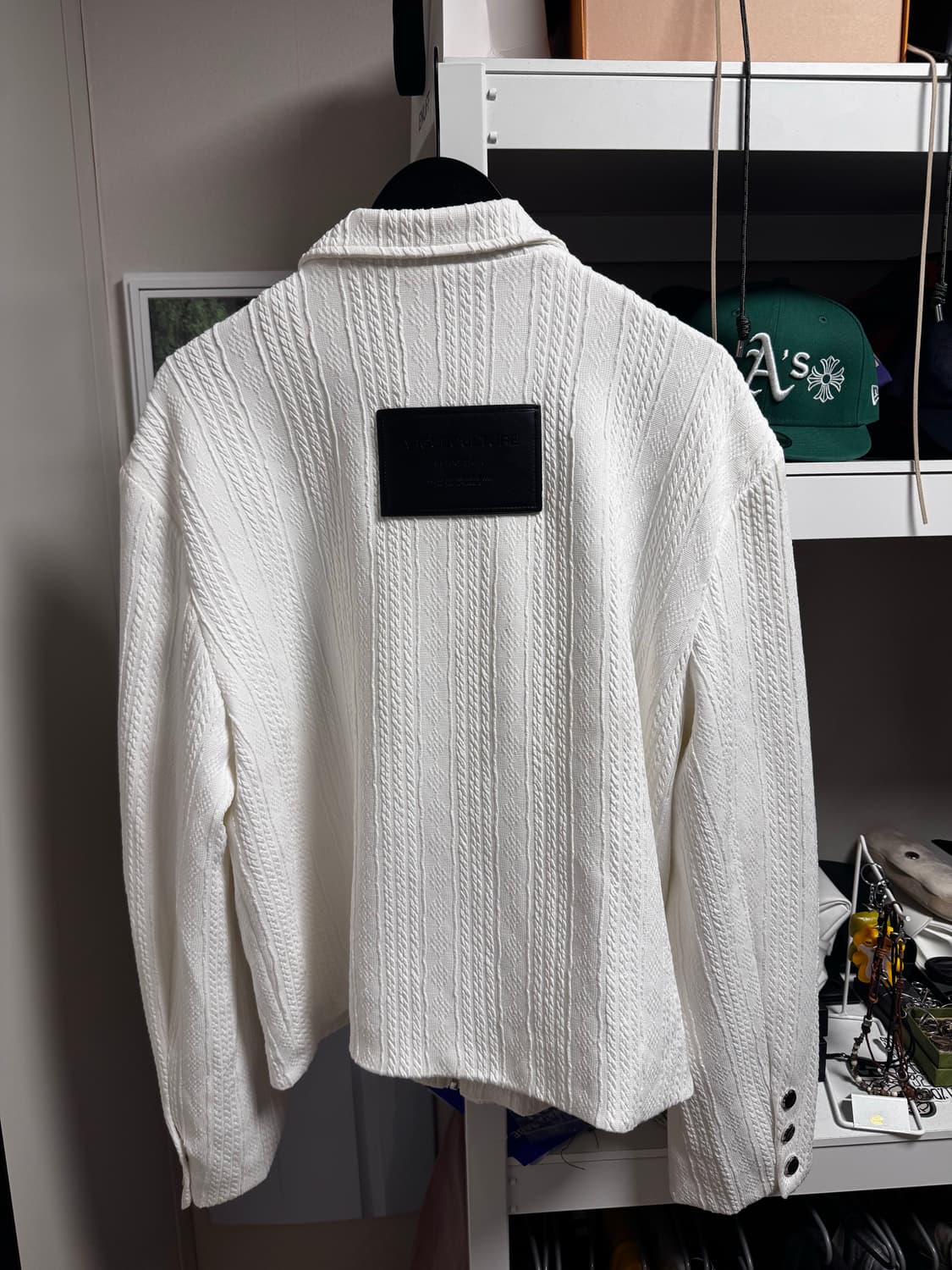 argueculture 니트 집업 자켓 화이트 상품이미지2
