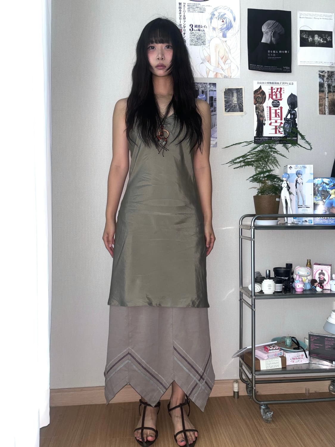 보헤미안 모리 코튼 롱 스커트 상품이미지1