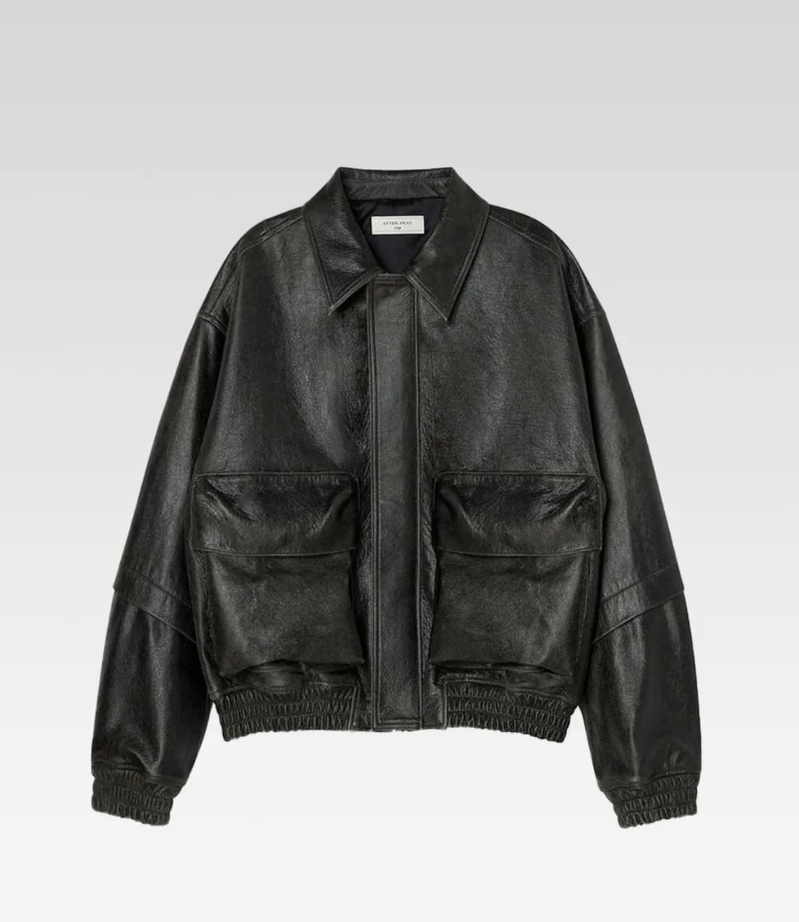 오버사이즈드 레더 블루종 블랙 [S] 상품이미지1