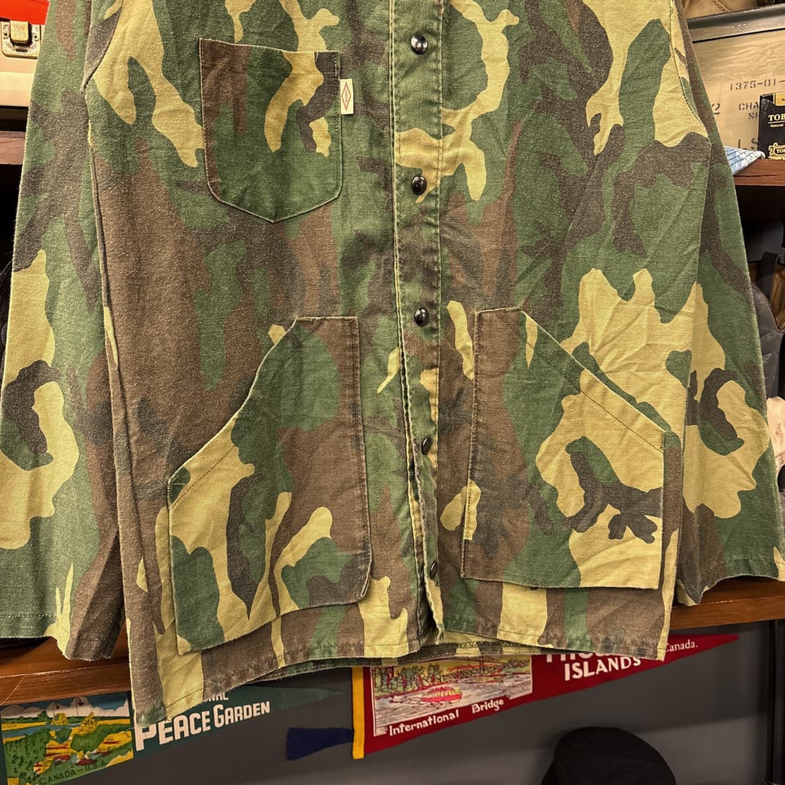 80s Neet.Inc 우드랜드 카모 아웃도어 헌팅자켓 N1138 상품이미지4