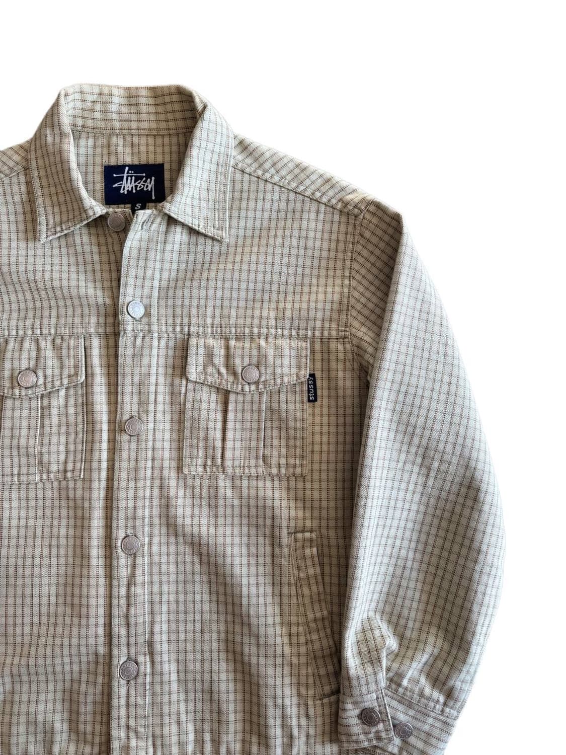 90-00s Stussy square checked work jacket 상품이미지3