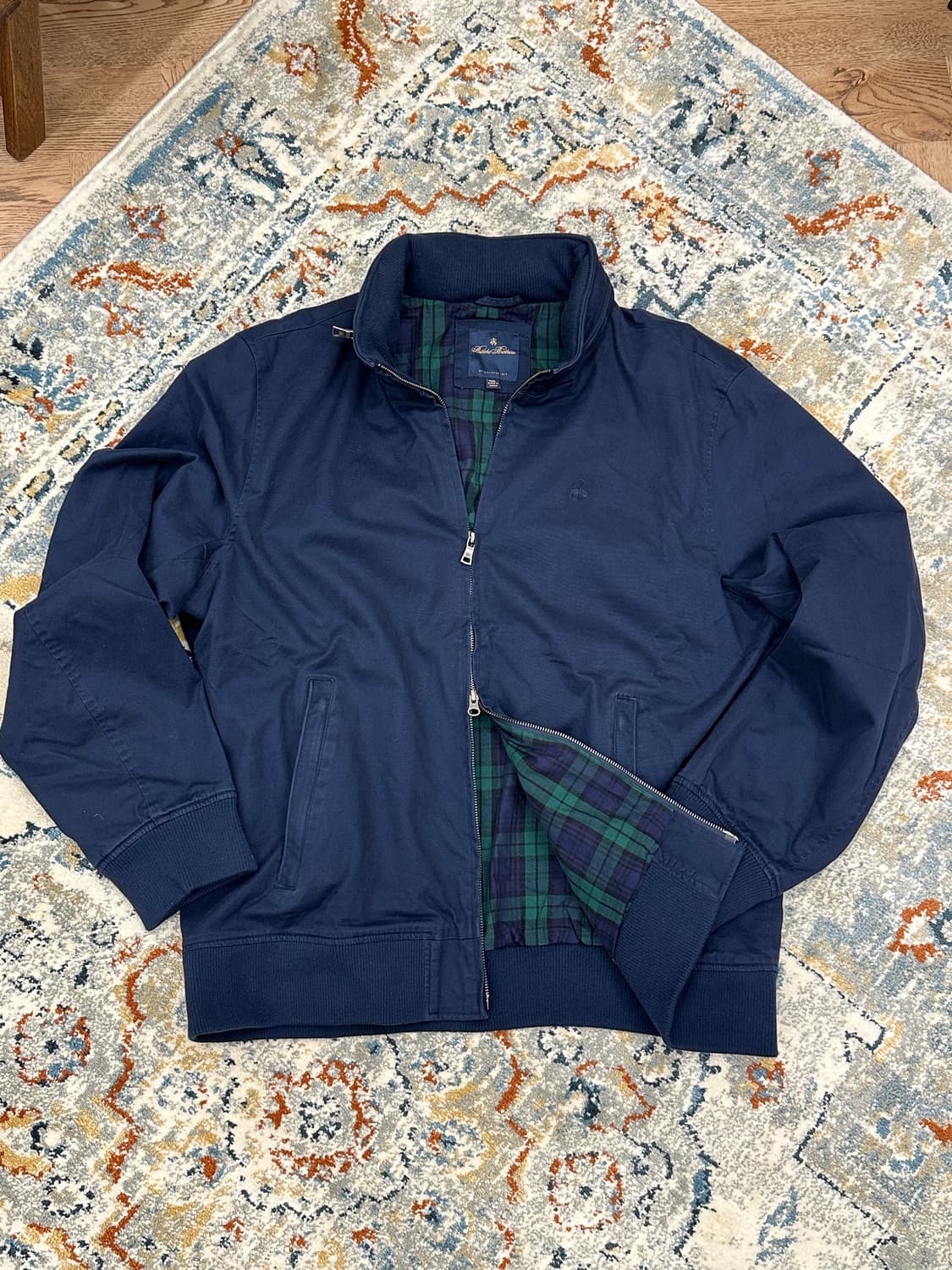 [새제품] 브룩스브라더스 코튼 드리즐러 블루종 자켓 네이비 XXL 상품이미지1