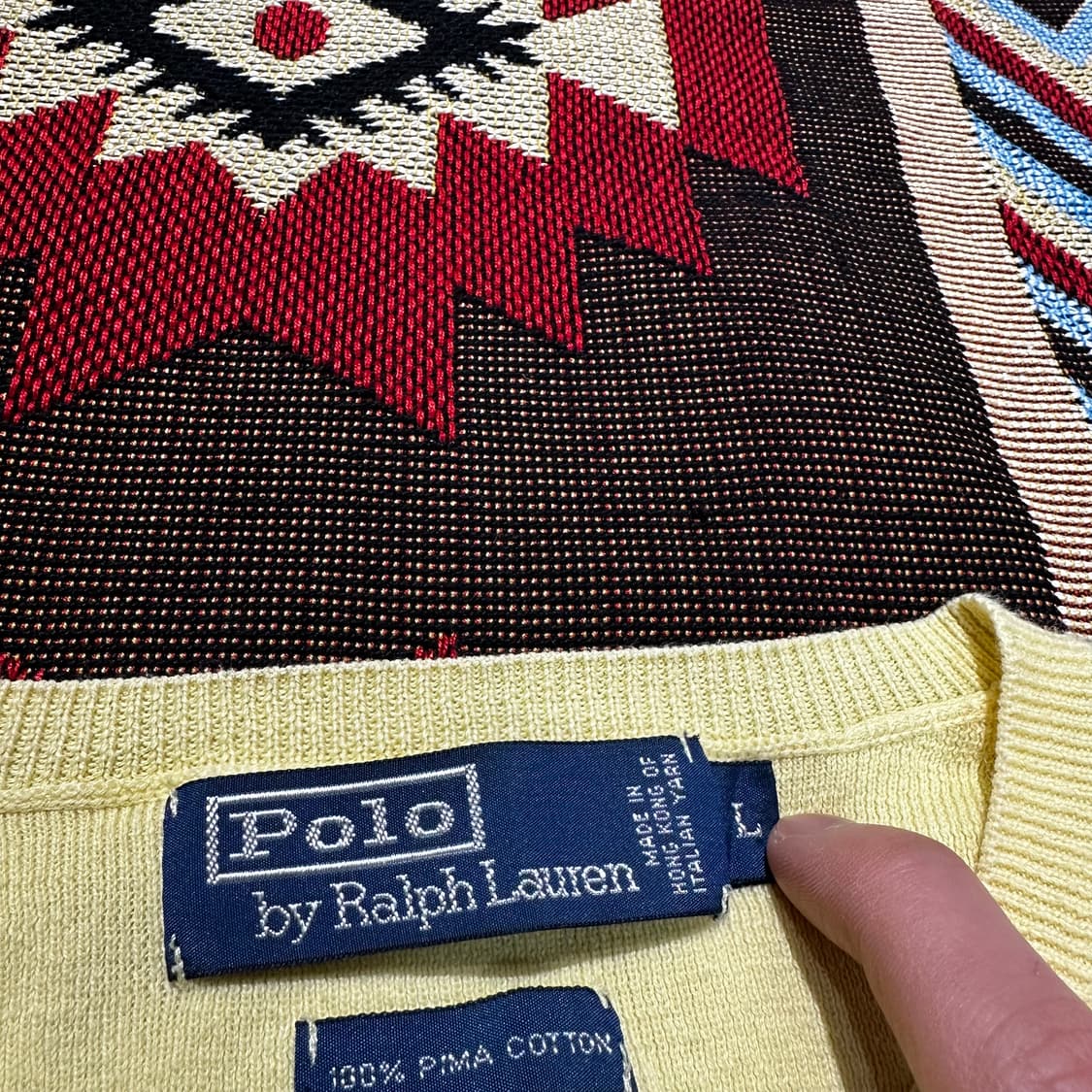 폴로 랄프로렌 피마코튼  브이넥 니트 상품이미지3