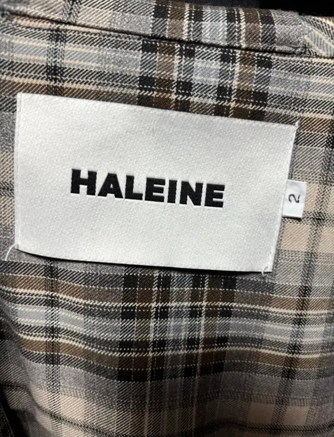 2) 알렌느 체크 후드 셔츠 그레이 상품이미지5