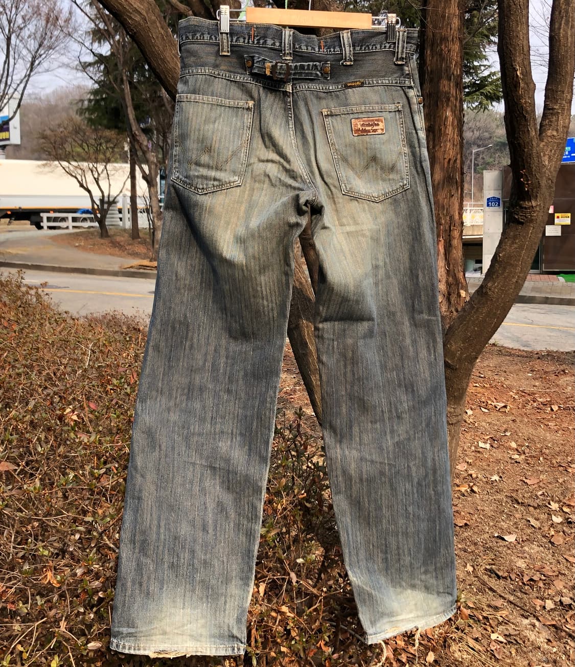 랭글러(Wrangler)  스트라이프  데님팬츠 (L) 상품이미지2