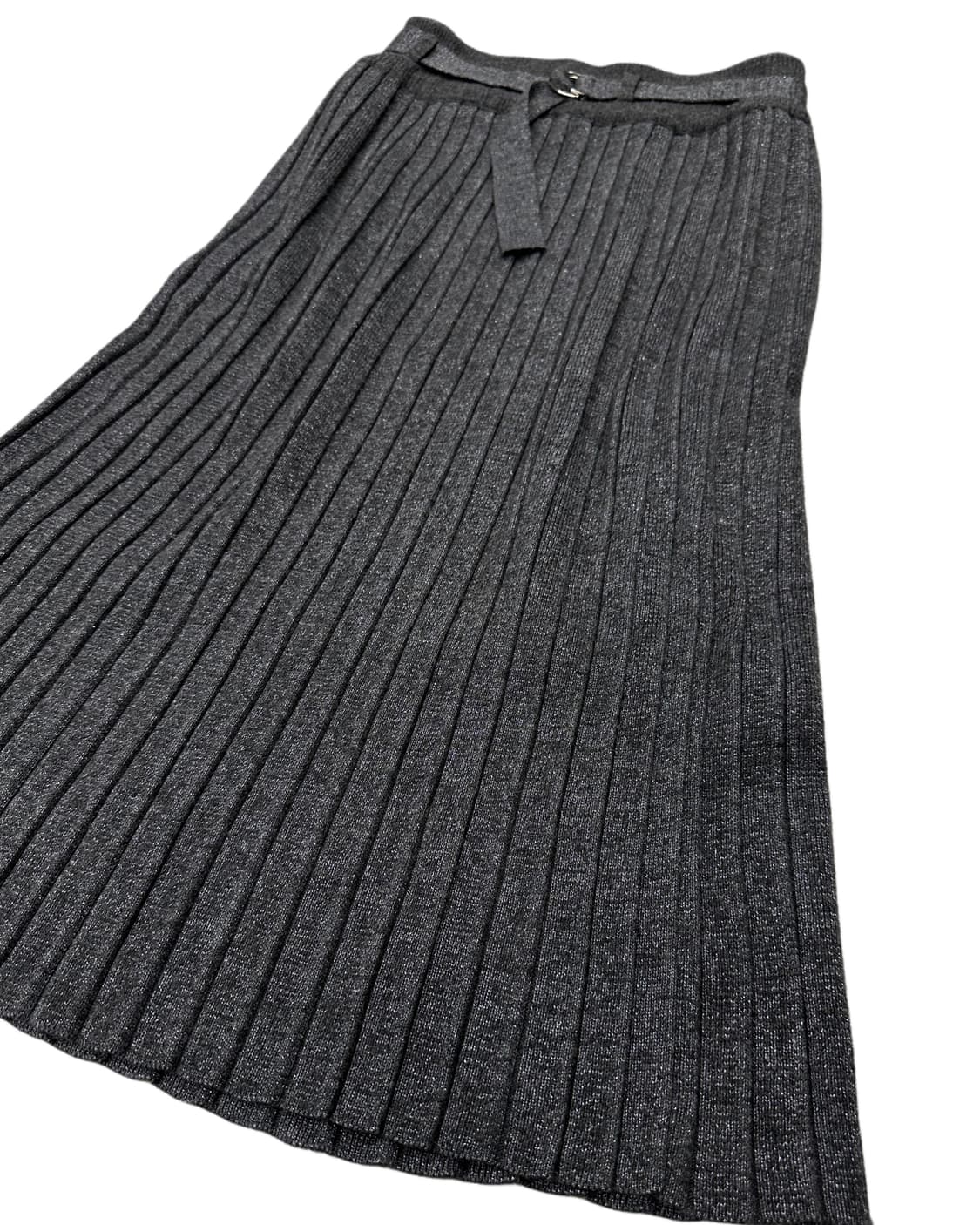 belted glitter pleats knit skirt 상품이미지3