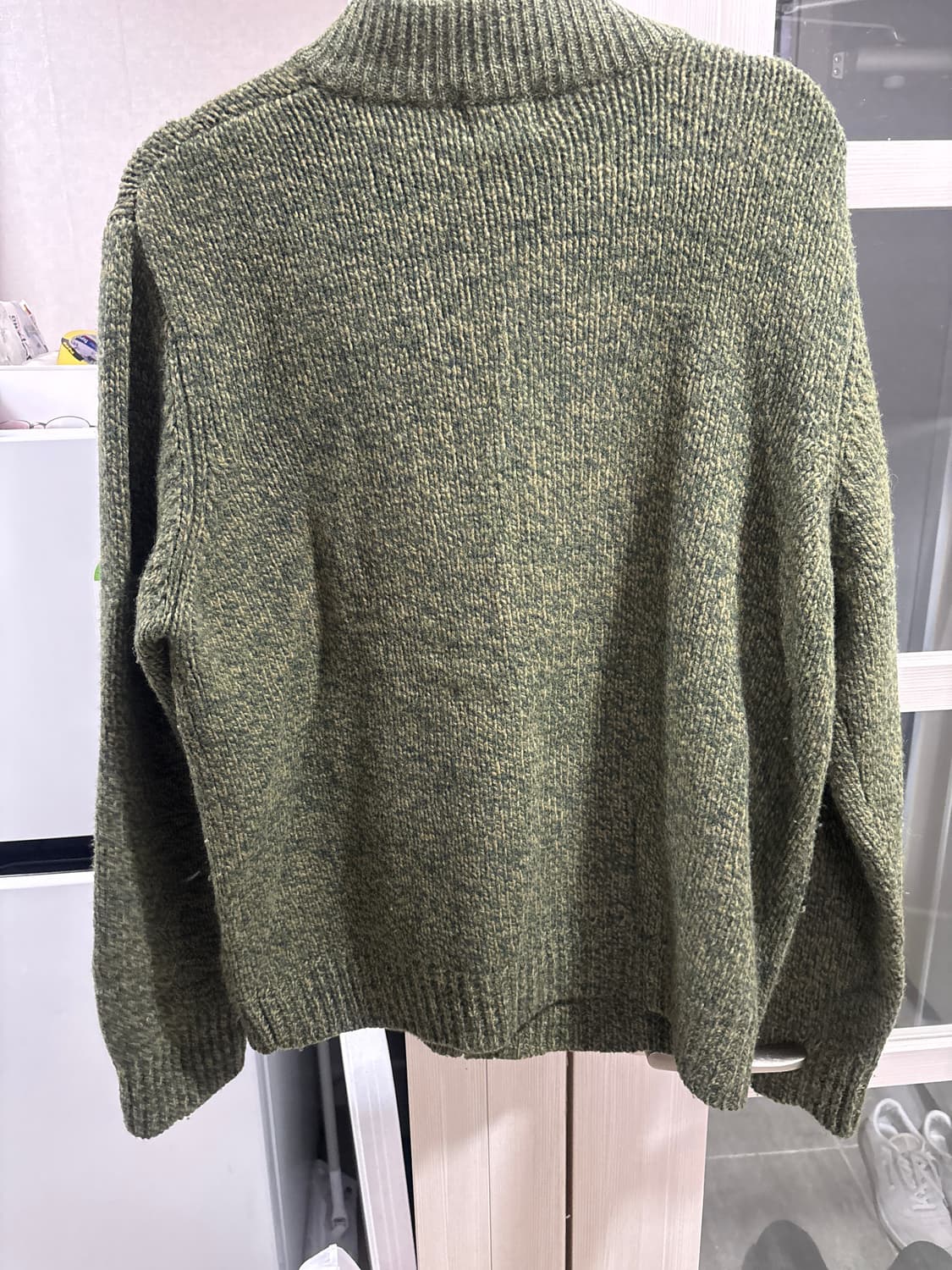 L.L.bean 엘엘빈 램스울 니트 자켓 그린 xl 상품이미지3