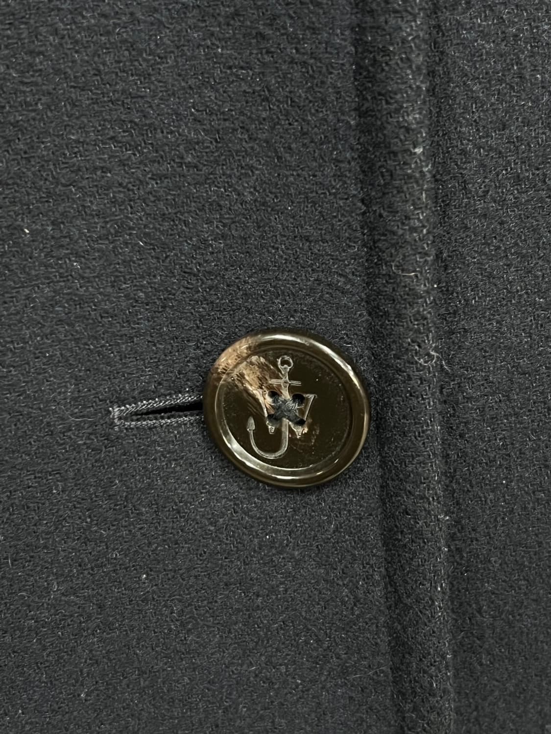 유니클로 jw앤더슨 네이비 모직 롱 코트 상품이미지3