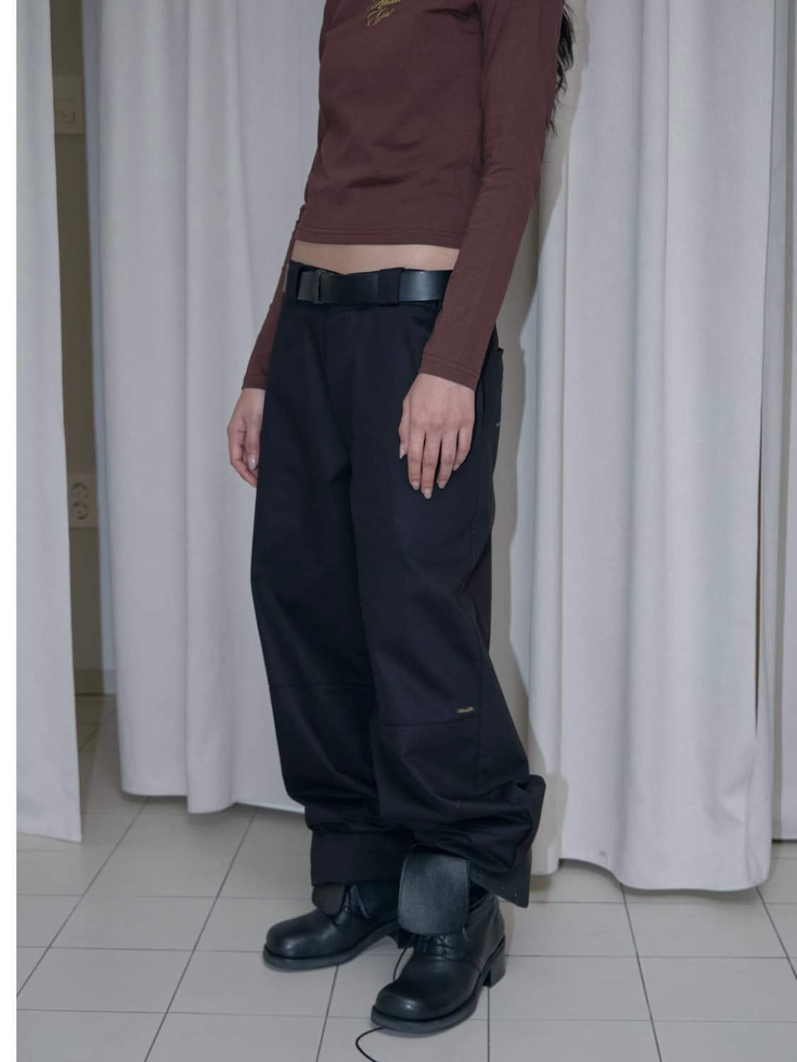 샵어텐즈 치노팬츠 블랙 상품이미지5