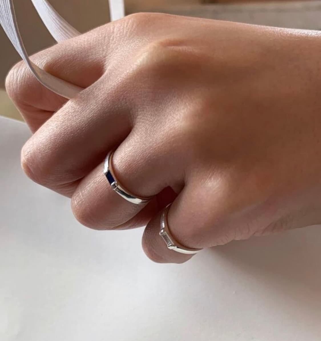 콜드프레임 사파이어 링  상품이미지1