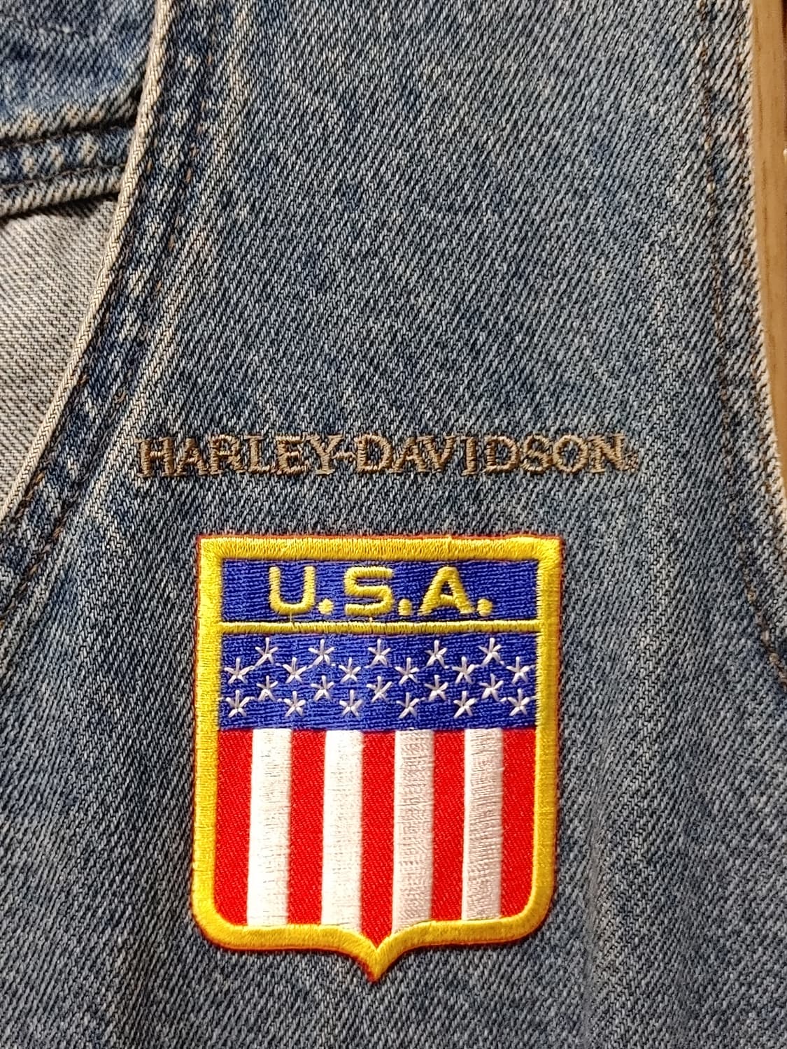 무배) 할리 데이비슨 데님 베스트 자켓 - L 상품이미지4