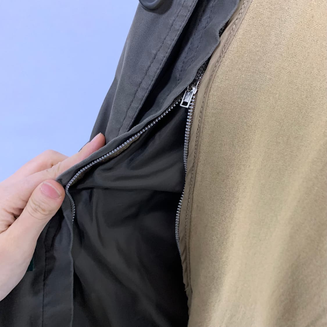 로렌랄프로렌 폴로 여성 빈티지 카키 트렌치 롱 코트 M 상품이미지6