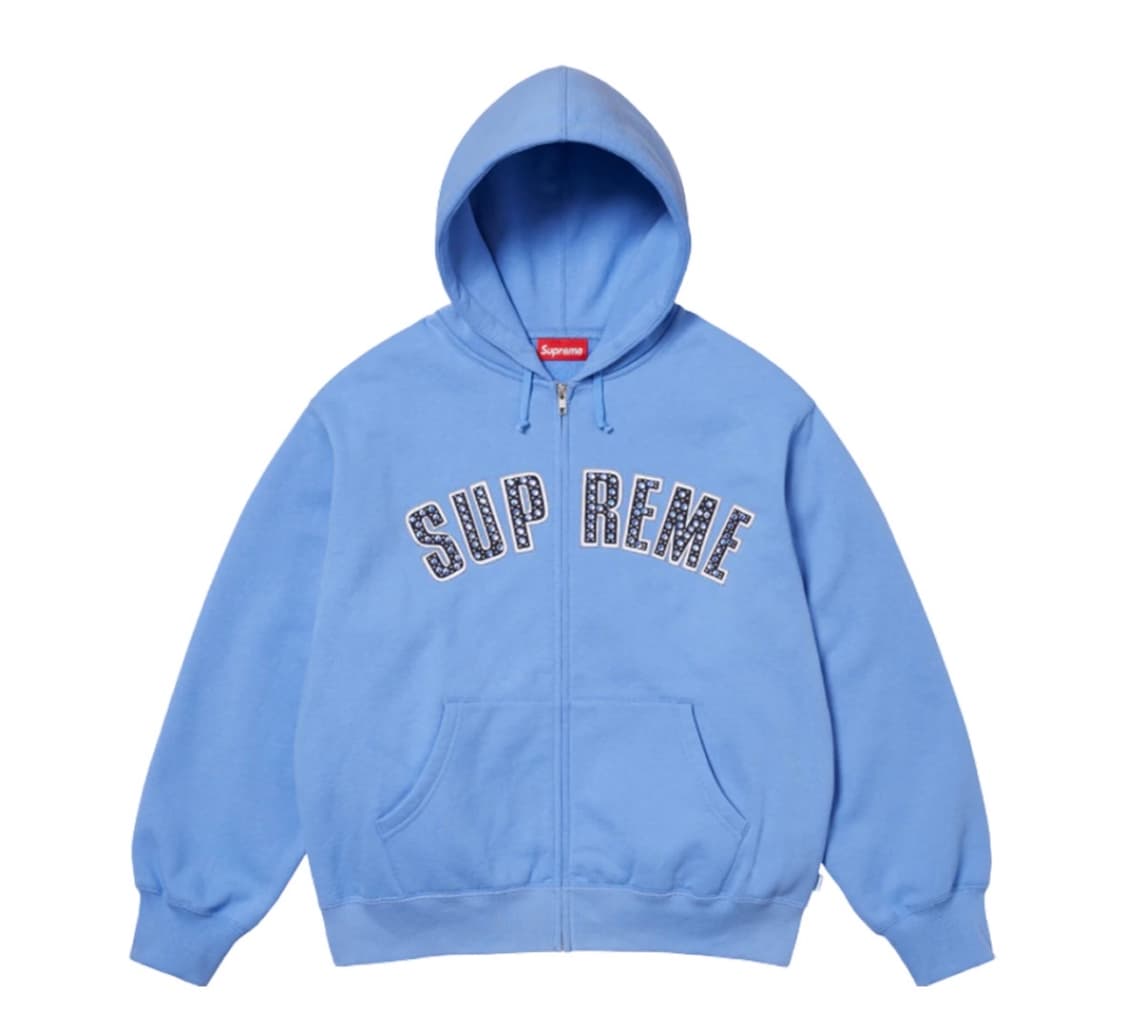 슈프림 x B.B. 사이먼 집업 후드 스웨트셔츠 라이트블루 상품이미지1