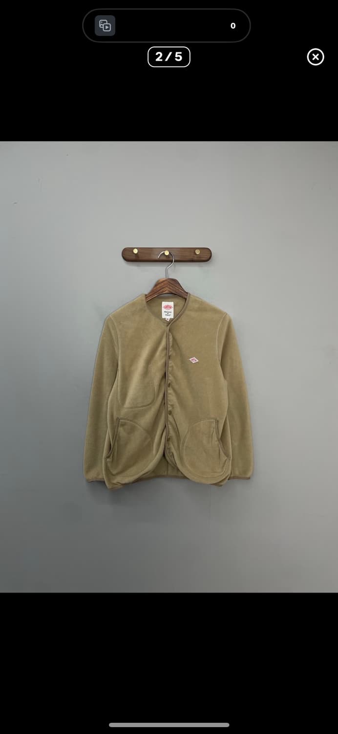 단톤 브라운 버튼 플리스 자켓 A3436 상품이미지2