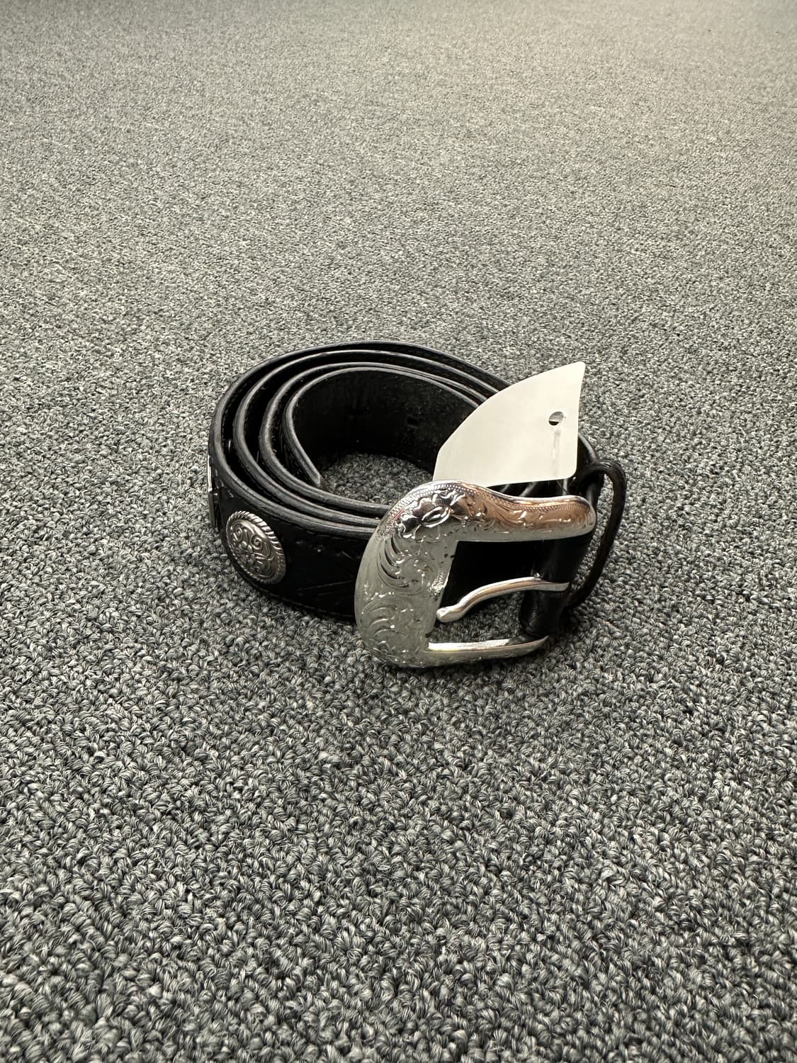 빈티지 웨스턴 블랙 벨트 상품이미지1
