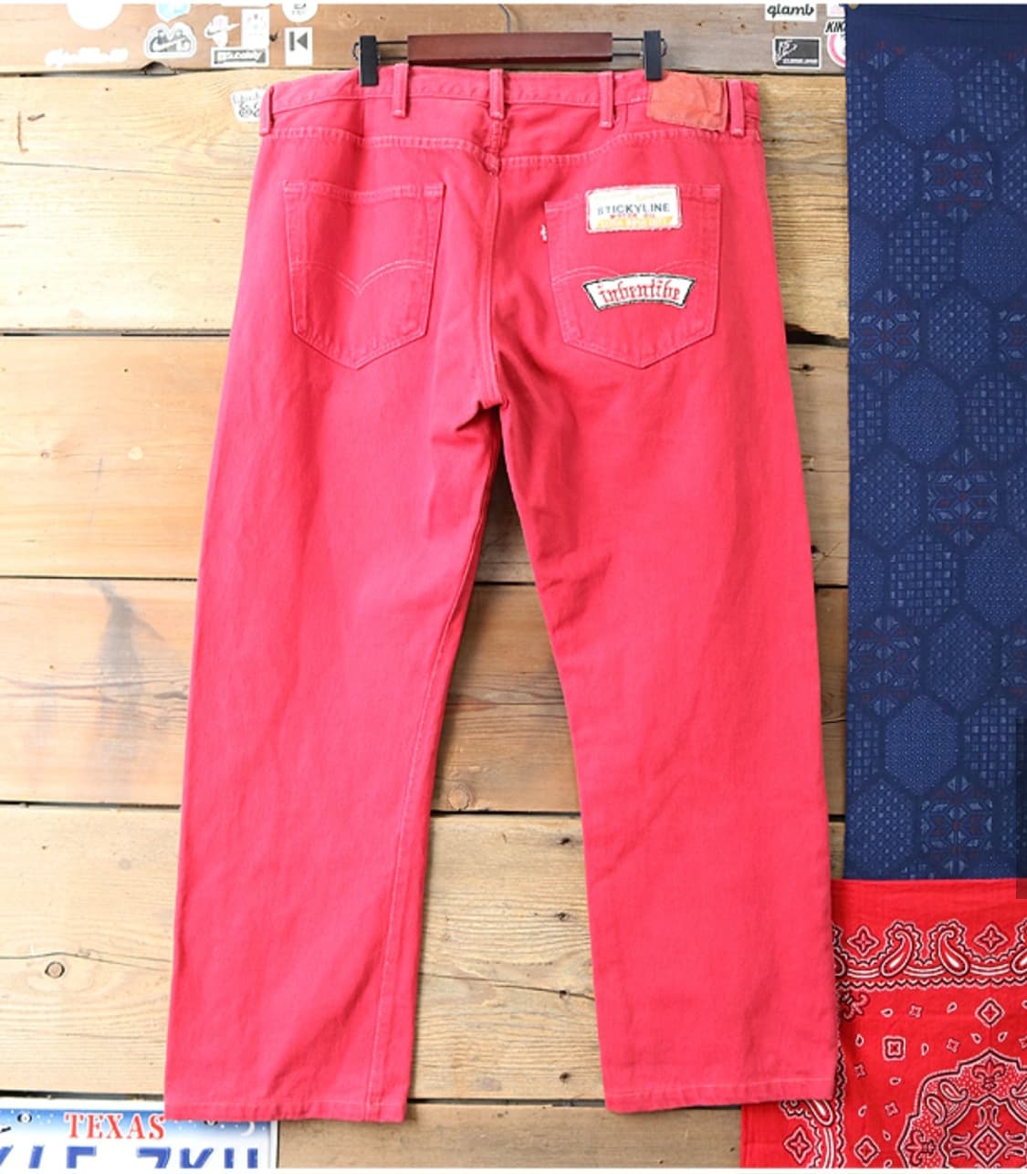 
levis 리바이스 501 레드컬러 패치워크 지퍼 플라이
커스텀 데님  상품이미지5