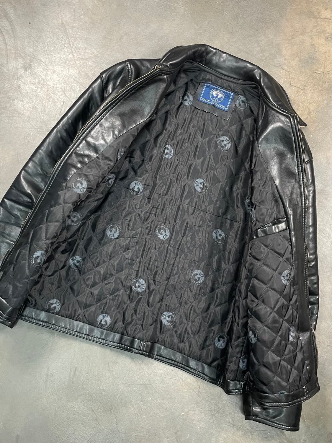 빈티지 레더 블루종 자켓 상품이미지3