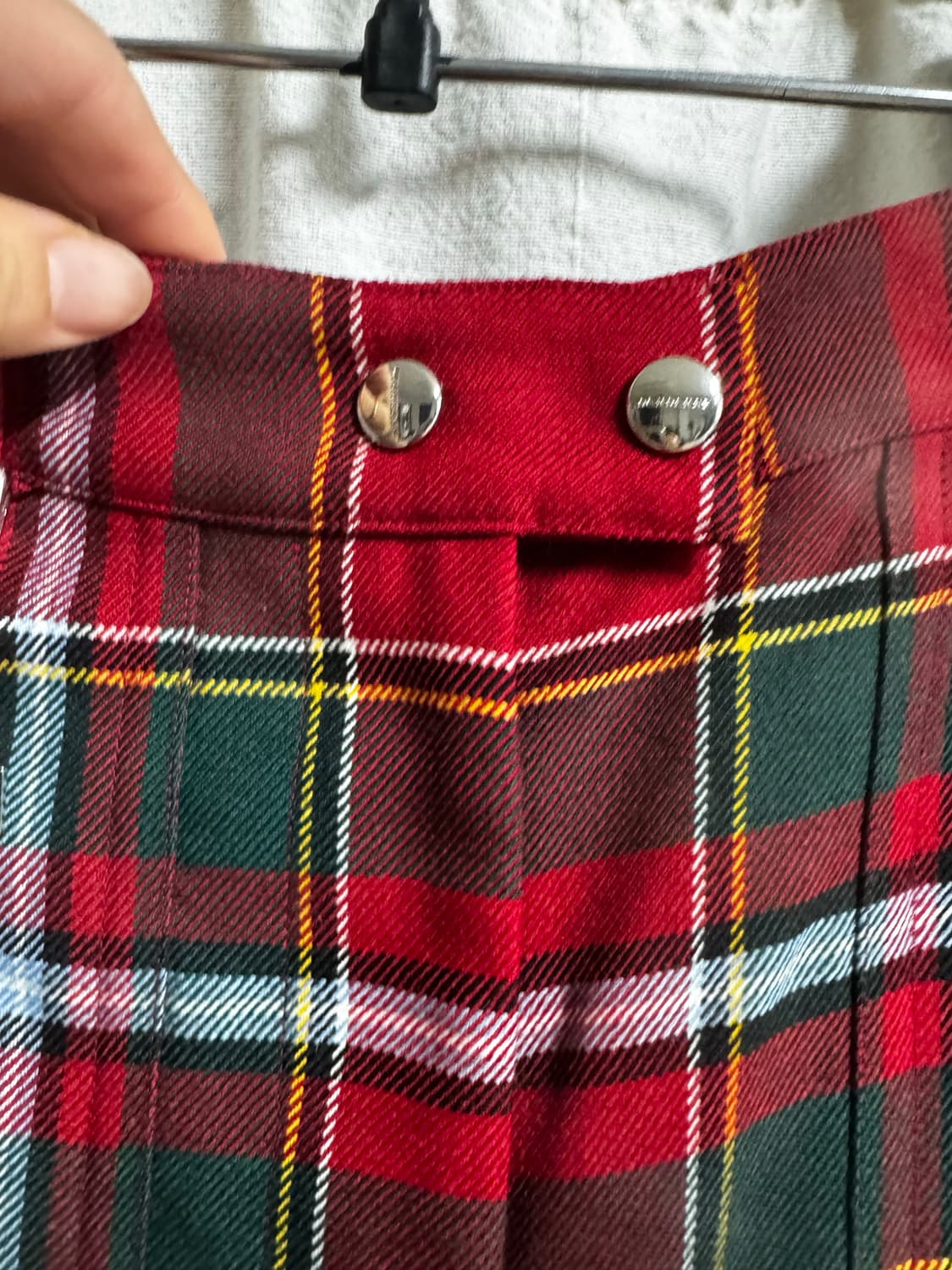 버버리 레드 체크 스커트 팬츠 UK6(s) 상품이미지2