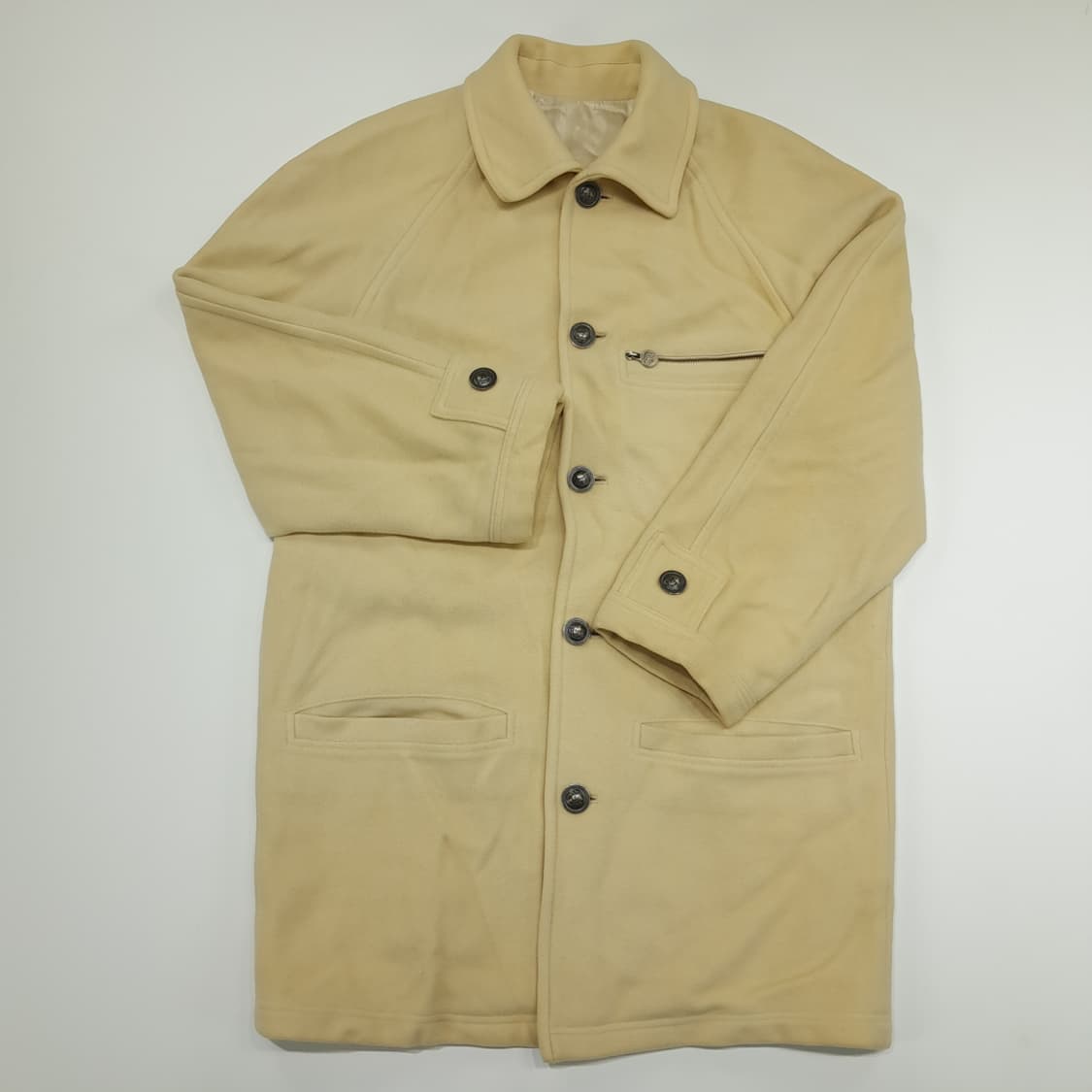 CN850 M 베르사체 메두사 베이지 울 롱코트 상품이미지2