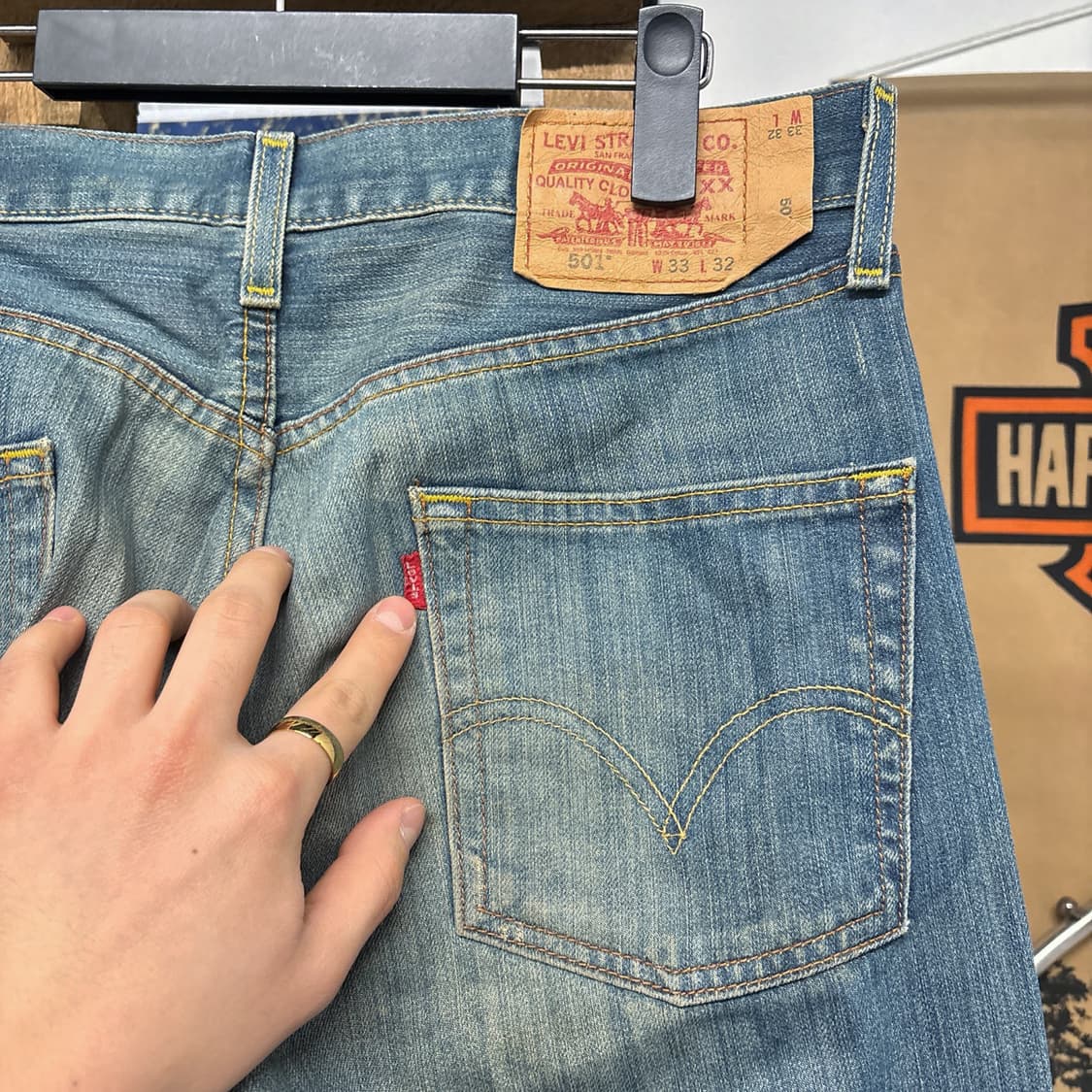 00s 리바이스 501 샌드워싱 데님팬츠 버튼플라이 N588 상품이미지7
