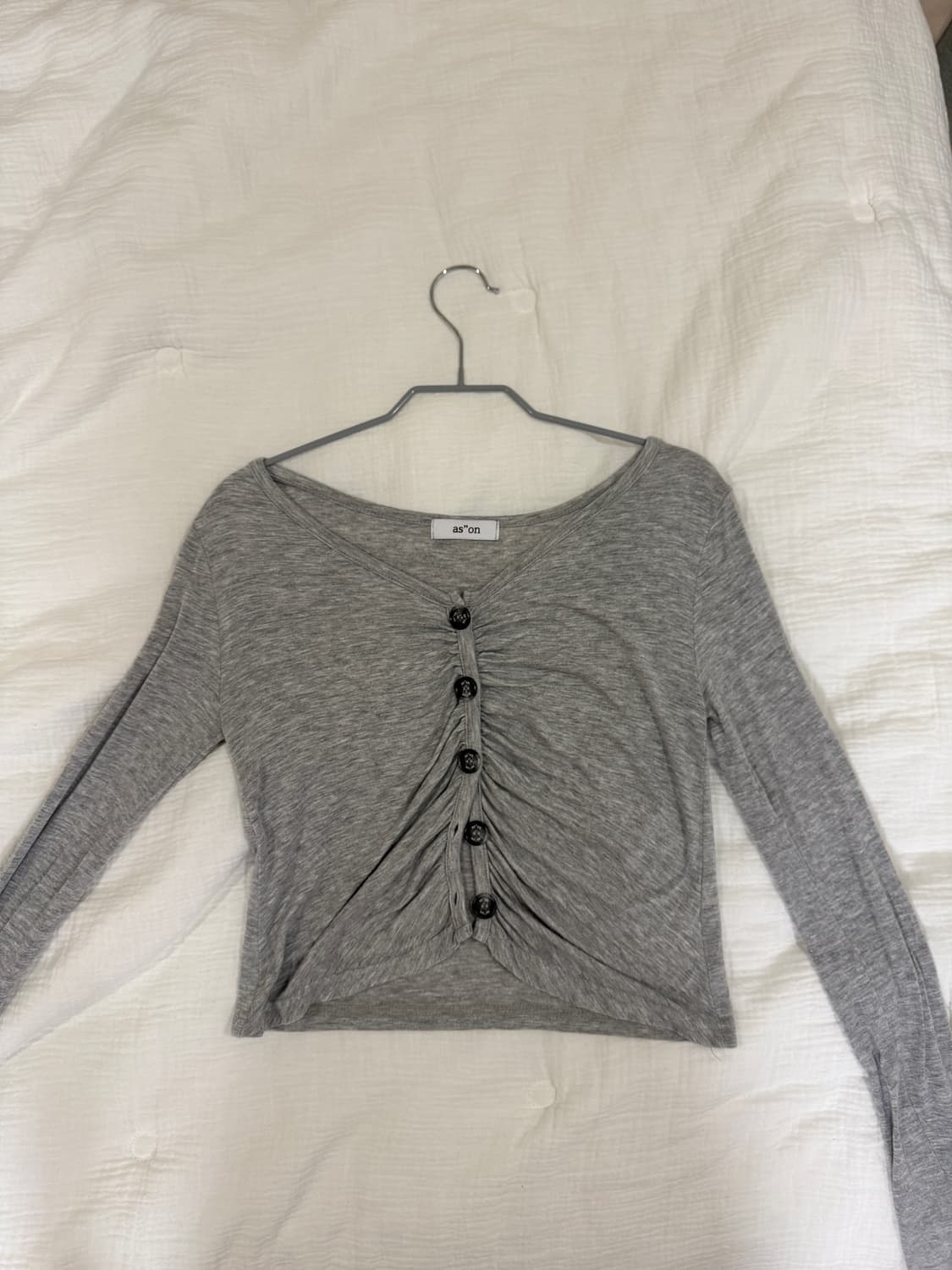 애즈온 회색 가디건 상품이미지1