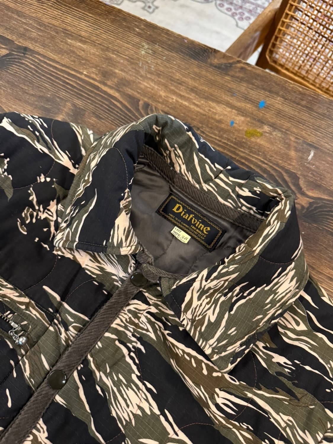 디아프바인 타이거 카모 퀼팅 자켓 95 상품이미지6