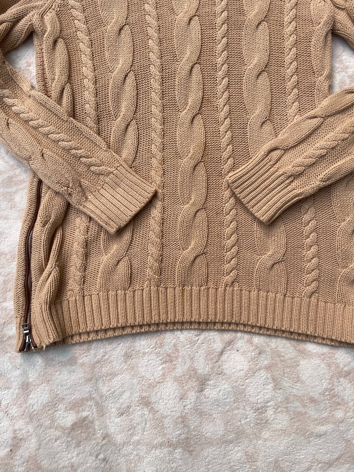 Polo Ralph Lauren 사이드 지퍼 케이블 니트 상품이미지3