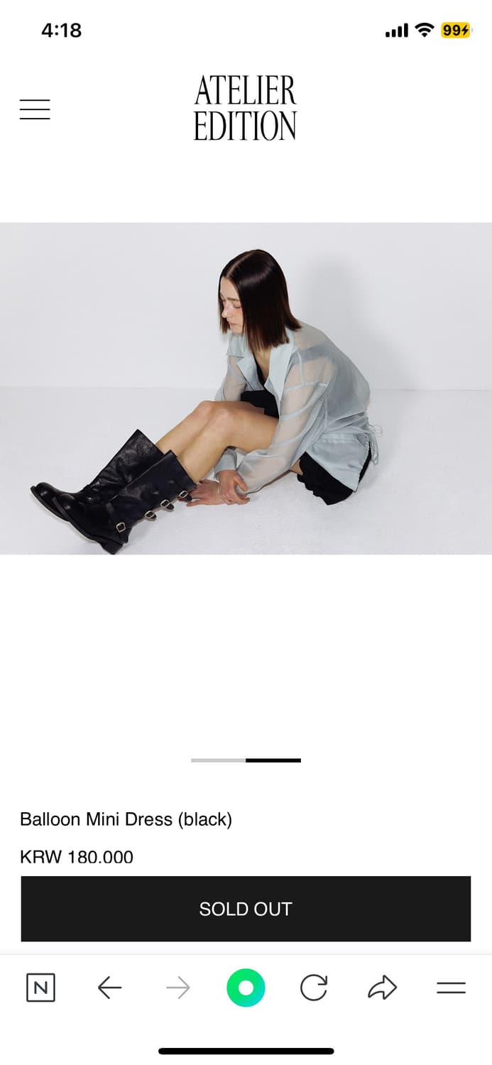 아뜰리에에디션 벌룬원피스 상품이미지5