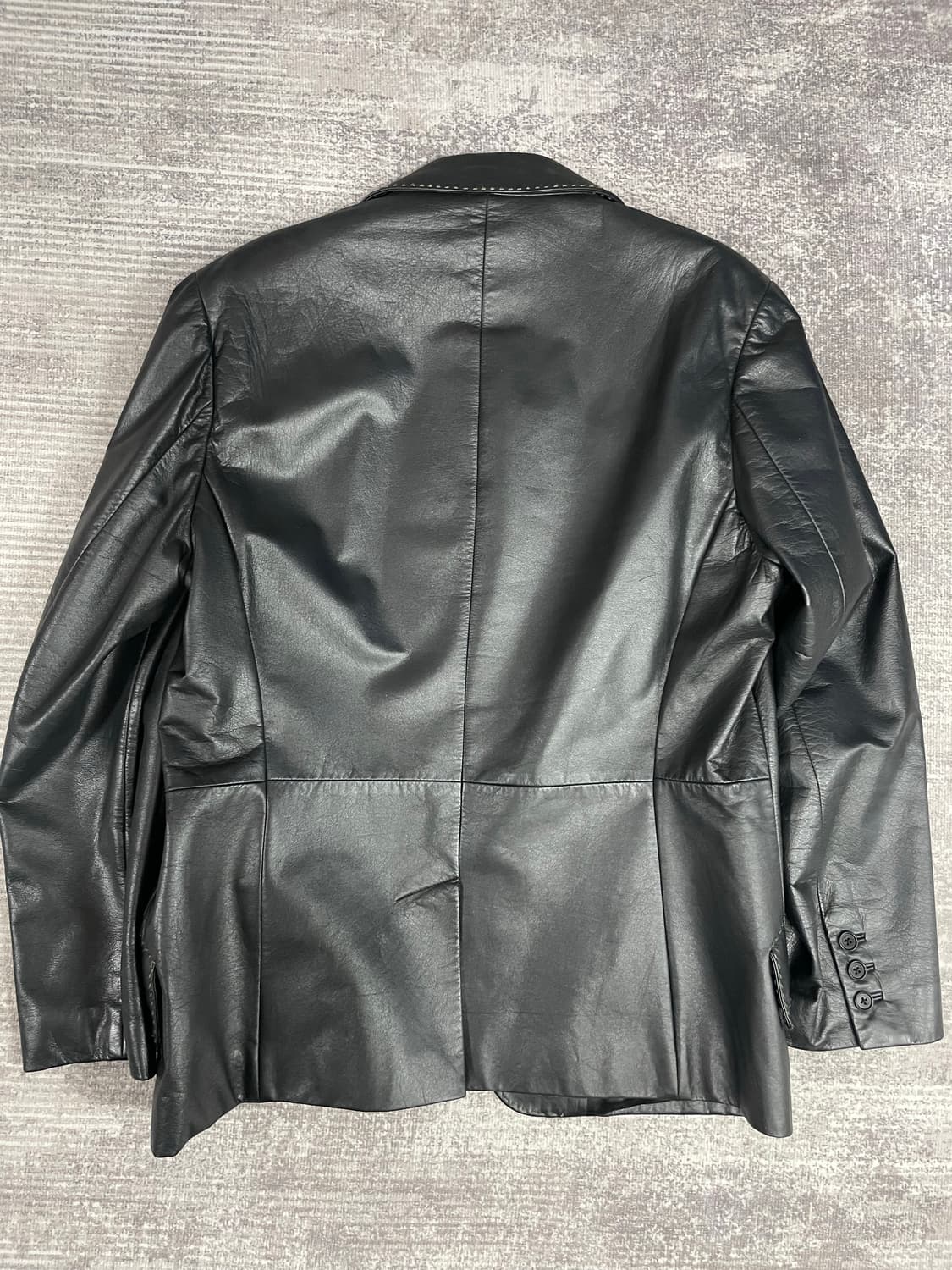 90s DKNY  리얼레더 스티치 자켓 상품이미지7