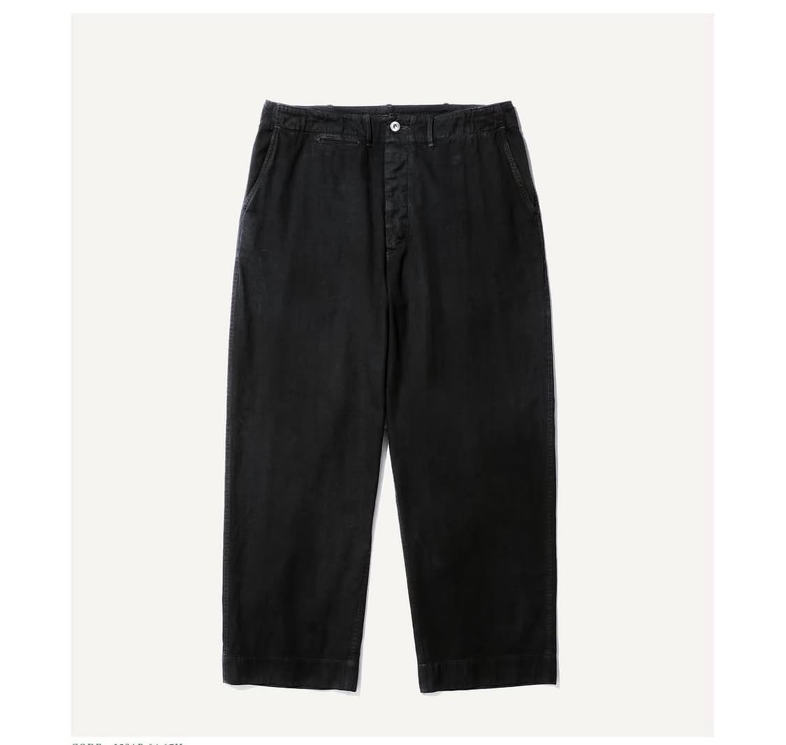 [1] 26ss 아프레쎄 빈티지 치노 트라우져 블랙 상품이미지1