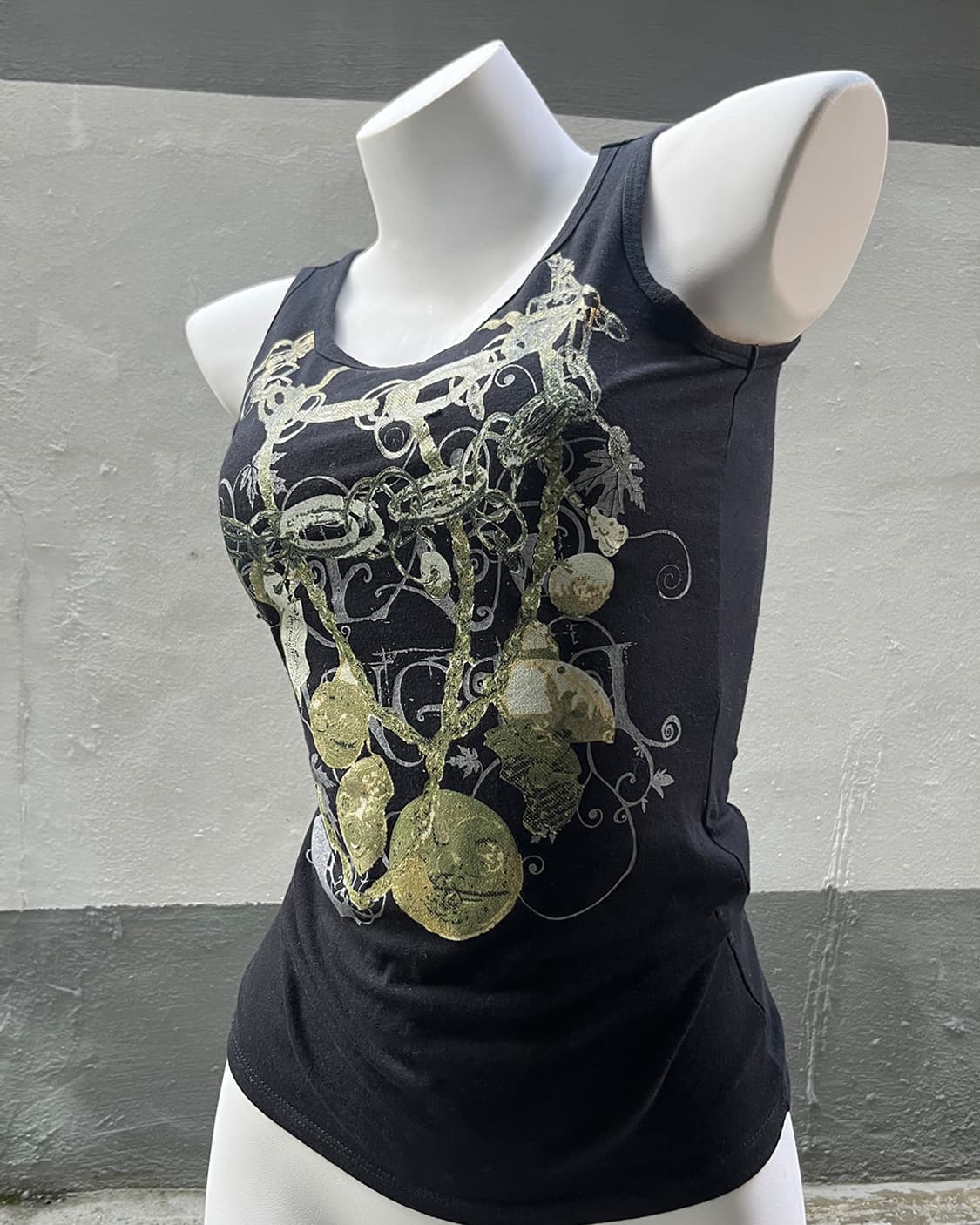 Grunge Chain Print Sleeveless 상품이미지5