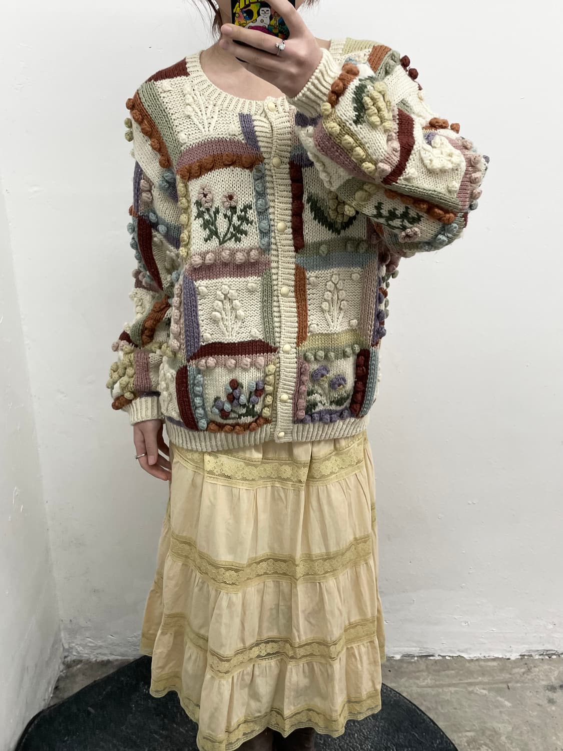 모리 레이스 캉캉 롱 스커트 상품이미지3