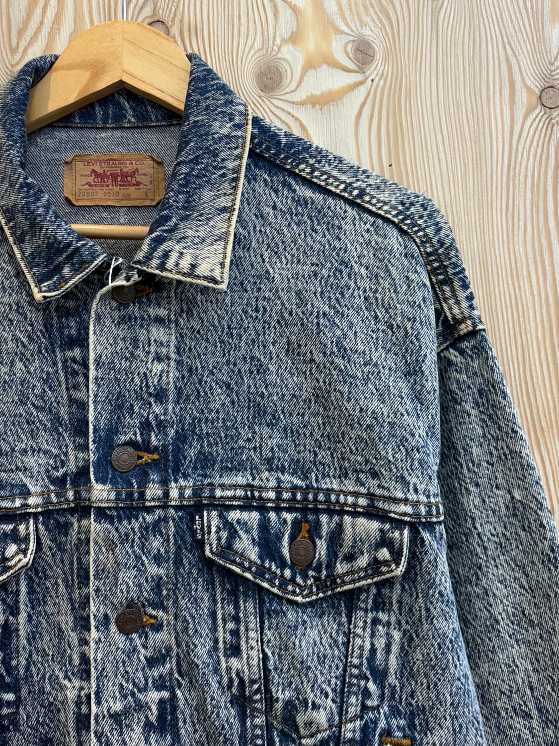 Made in USA 리바이스 70507 0510 아이스워싱 트러커자켓 상품이미지3