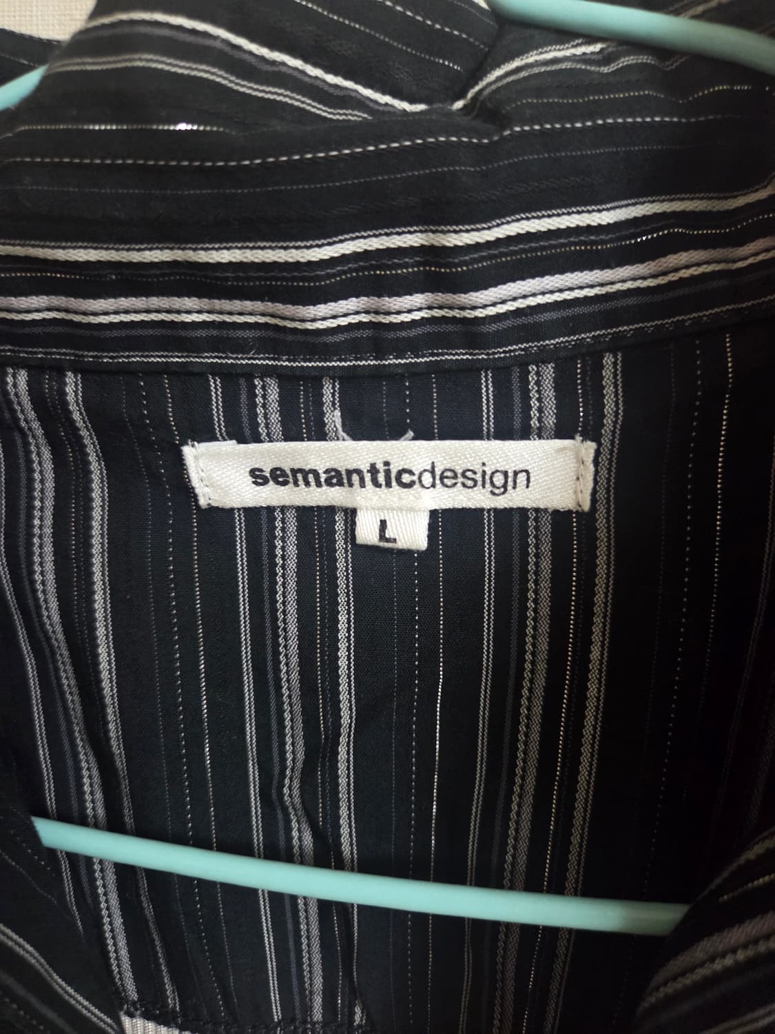 Semantic Design 베이이지 셔츠 체인디테일 펑크 락시크반팔티 상품이미지2