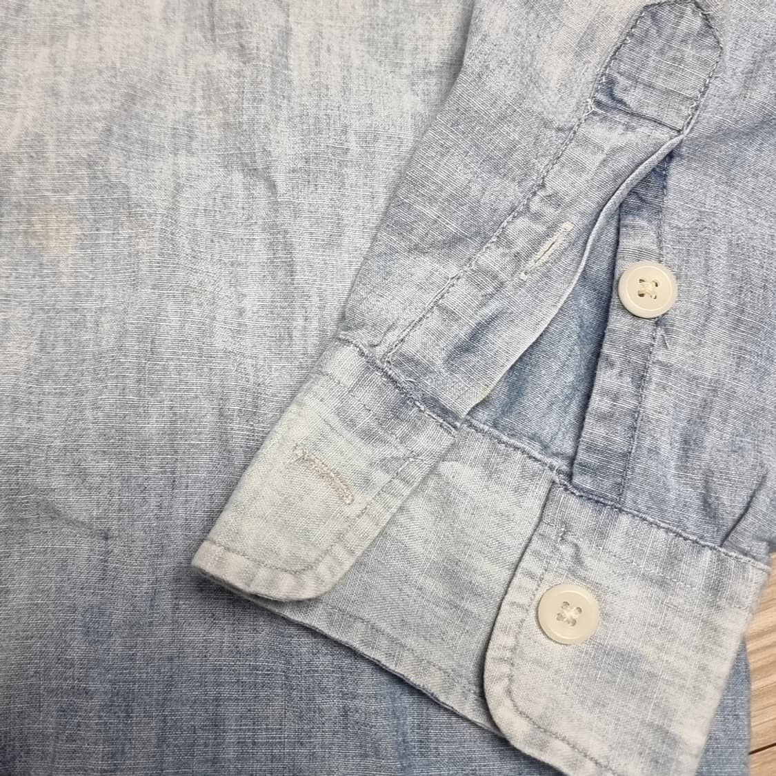 빈티지 폴로 샴브레이 셔츠 남방 긴팔(95) 상품이미지3