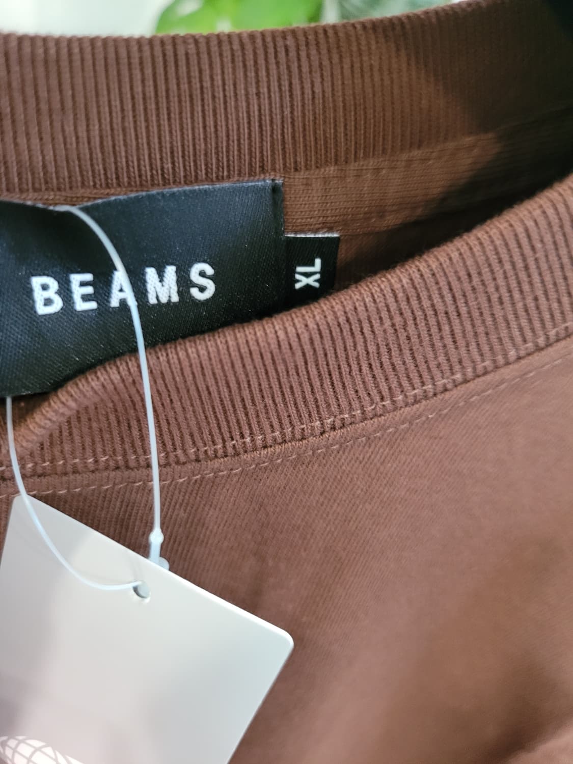 📌 [새상품] BEAMS 빔즈 로고 반팔 티셔츠 (브라운 화이트 블랙) 상품이미지4