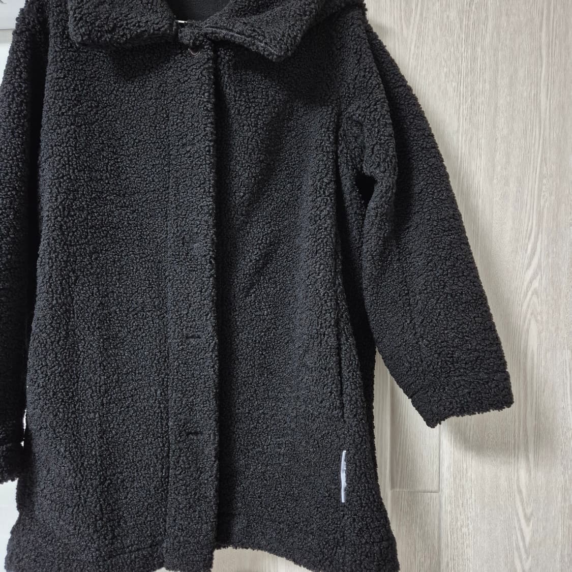 지초이 23-007 플리스 코트 블랙 상품이미지2