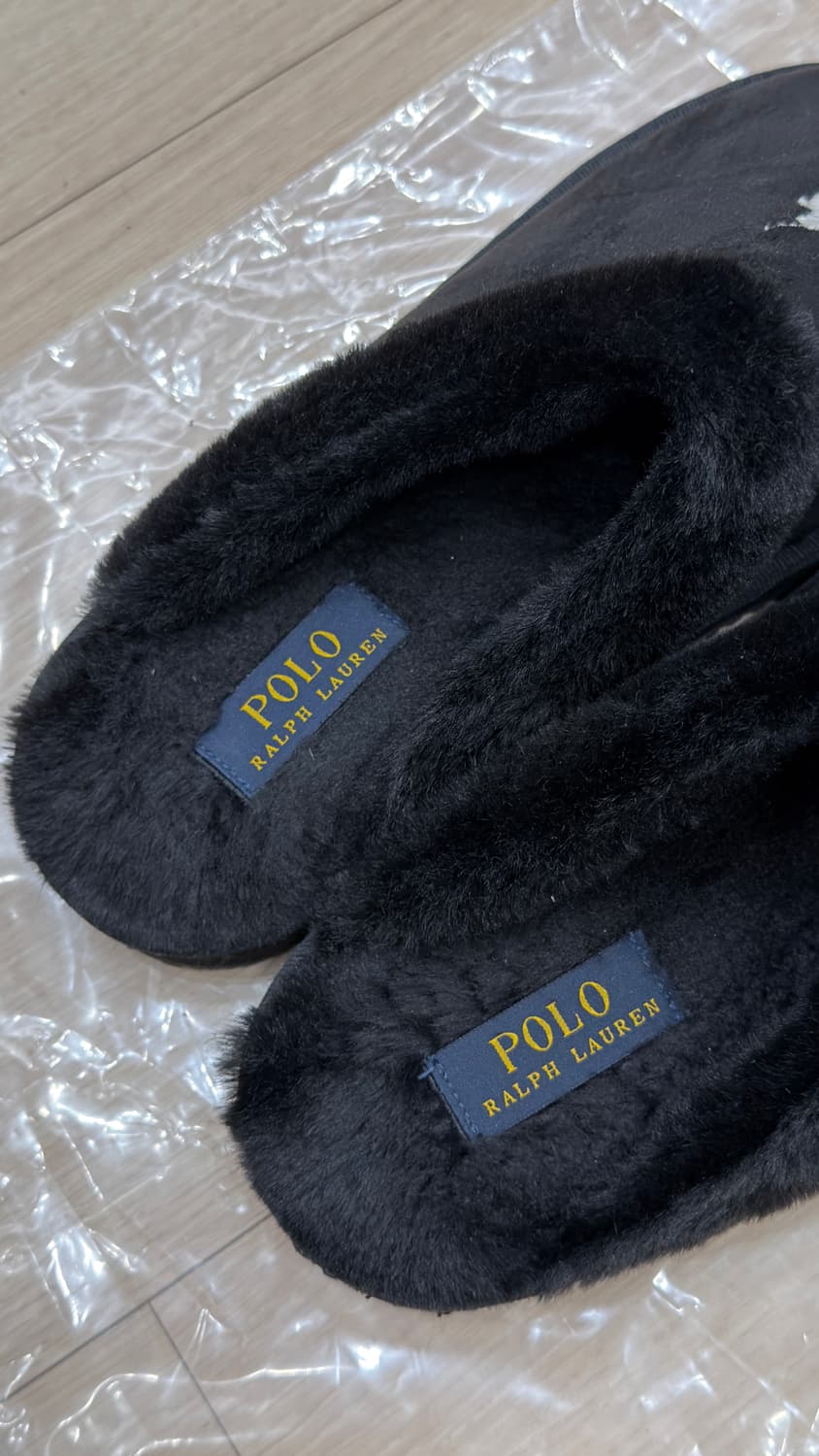 폴로 랄프로렌 블랙 털 슬리퍼 250-255사이즈 상품이미지5
