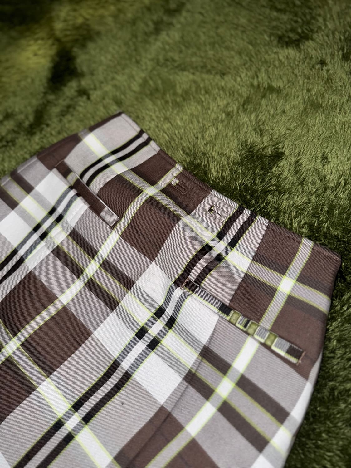 [M] 아디다스 X IVY PARK 플레이드 스커트 브라운 상품이미지2