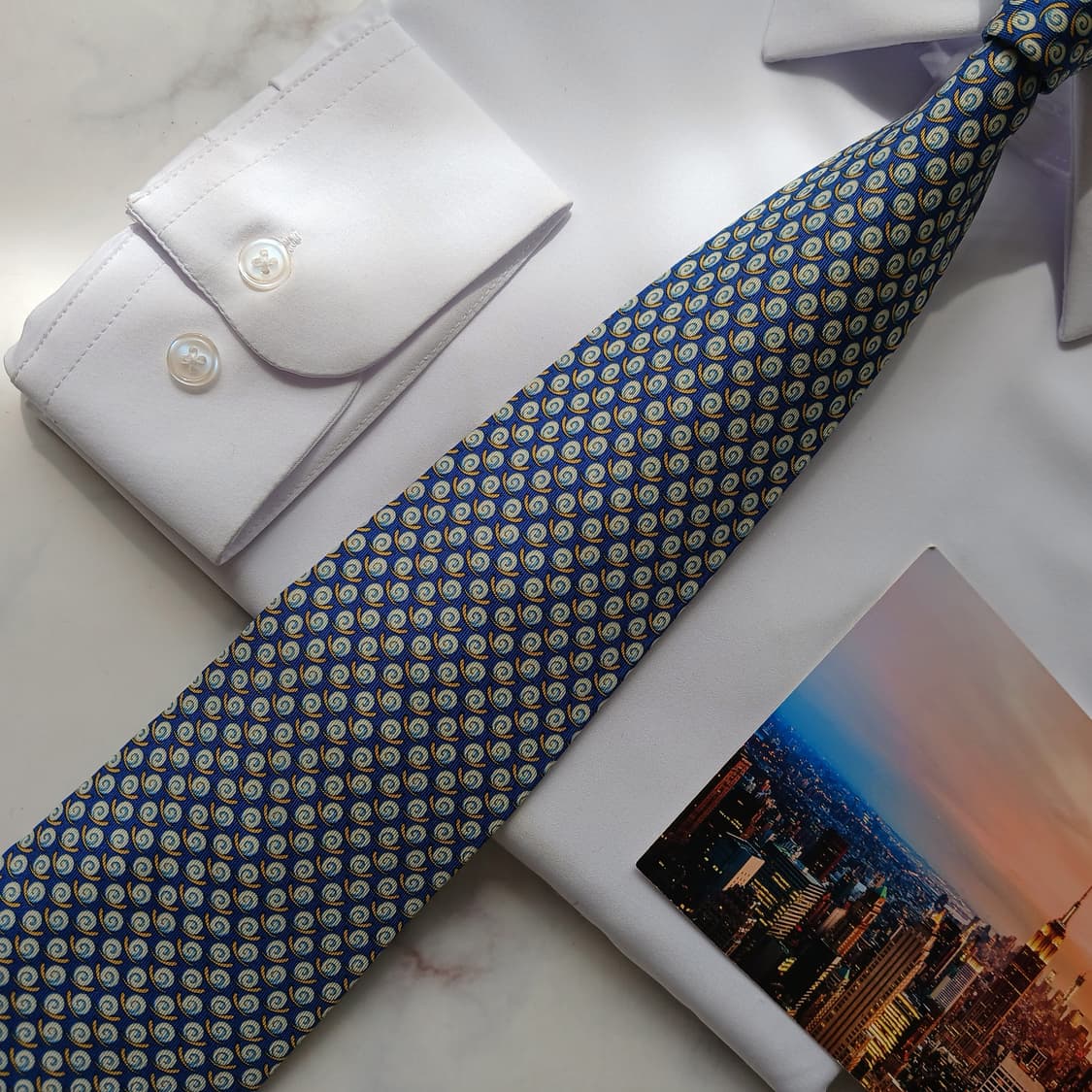 살바토레 페라가모 달팽이 모티브 넥타이 9.2cm S~A+등급 E930 상품이미지5