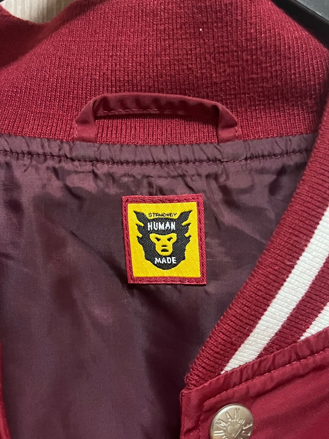 휴먼메이드 나이론 스타디움 버건디자켓 M 상품이미지3