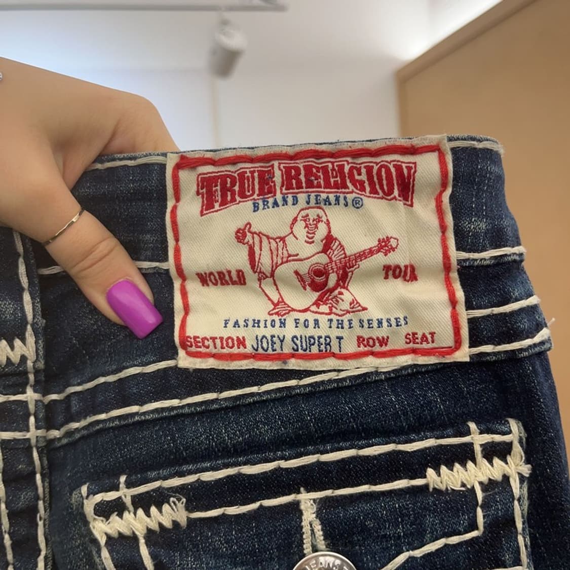 트루릴리전 조이슈퍼티 빈티지 크로스절개 데님팬츠 25 C07267 상품이미지5